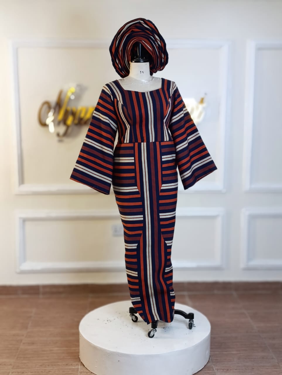 Striped Ankara Maxi